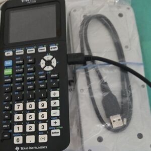 Texas Instruments Black Graphing Calculator with USB Cable